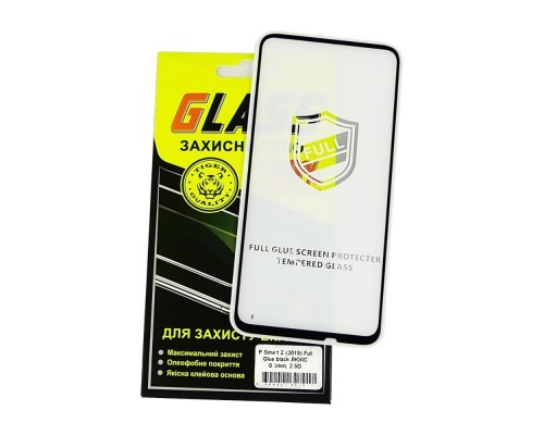 Защитное стекло для Huawei P Smart Z/ P Smart Pro/ Honor 9X/ Y9A Full Glue (0.25 мм, 2.5D, чёрное) Люкс