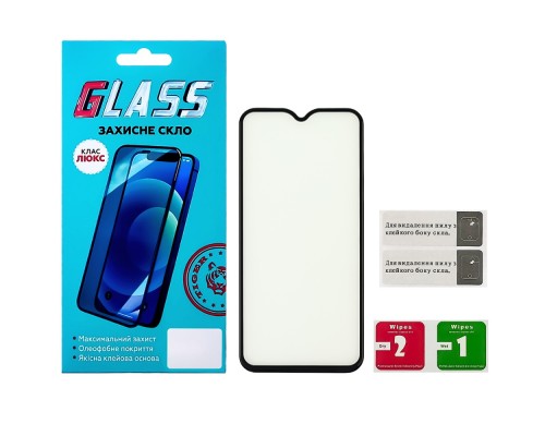 Защитное стекло для Samsung A015 A01/ M015 M01 (0.3 мм, 4D ARC чёрное) Люкс