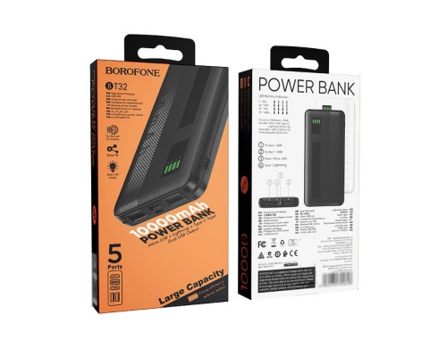 Power Bank Borofone BT32 10000 mAh чёрный