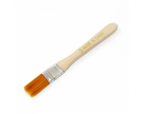 Кисточка антистатическая Kaisi 2 (деревянная ручка 11 см, щетина 1.5 х 2.5 см)