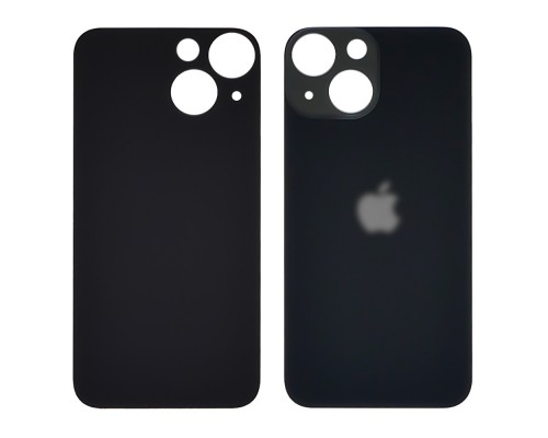 Заднее стекло корпуса для Apple iPhone 13 mini Midnight (чёрное) (Big hole)