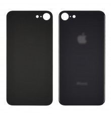 Заднее стекло корпуса для Apple iPhone 8 Space Gray (серое) (Big hole)