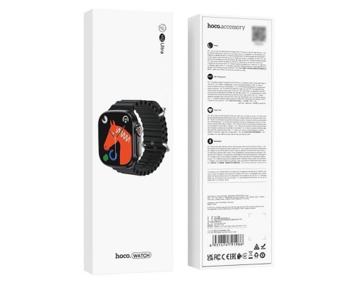 Смарт часы Hoco Y12 Ultra черные