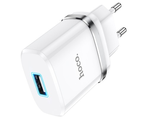 Сетевое зарядное устройство Hoco N1 USB белое