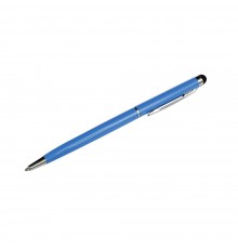 Стилус ёмкостный PS100, с шариковой ручкой, металлический, голубой