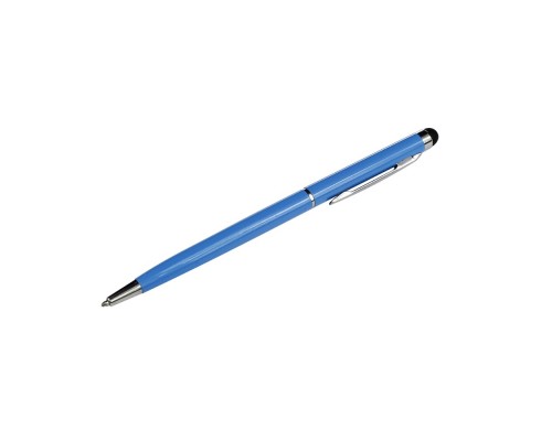 Стилус ёмкостный PS100, с шариковой ручкой, металлический, голубой