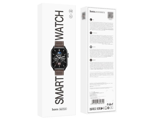 Смарт часы Hoco Y17 с функцией звонка черные