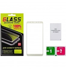 Защитное стекло для Xiaomi Redmi Note 5/ 5 Pro Full Glue (0.25 мм, 2.5D, белое) Люкс