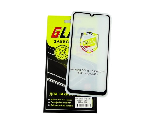 Защитное стекло для Samsung A307/ A507 A30S/ A50S Full Glue (0.25 мм, 2.5D, чёрное) Люкс