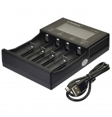 Сетевое зарядное устройство с тестером LiitoKala Lii-M4S для аккумуляторов 18650/ АА/ ААА и других, 4 слота