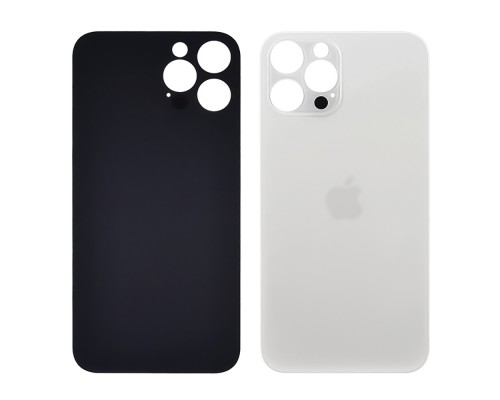 Заднее стекло корпуса для Apple iPhone 13 Pro Max Starlight (белое) (Big hole)