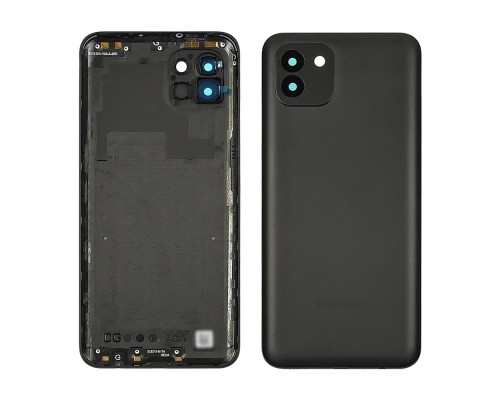 Задняя крышка для Samsung A035 Galaxy A03 Black (чёрная)