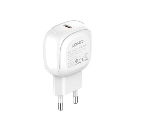 Сетевое зарядное устройство Ldnio A1206C Type-C PD 27W белое + кабель Type-С to Lightning