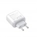Сетевое зарядное устройство Ldnio A2526C USB/ Type-C QC PD 45W белое + кабель Type-С to Type-С