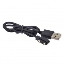 USB кабель для смарт часов универсальный магнитный 2 pin (4 x 9.5 mm) черный