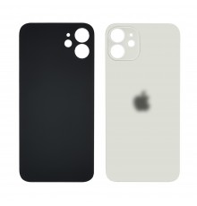 Заднее стекло корпуса для Apple iPhone 12 White (белое) (Big hole)
