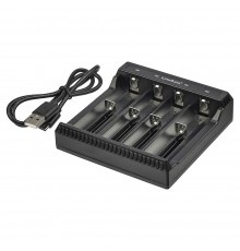 Сетевое зарядное устройство с тестером LiitoKala Lii-L4 для аккумуляторов 18650/ АА/ ААА и других, 4 слота