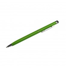 Стилус ёмкостный PS100, с шариковой ручкой, металлический, зелёный