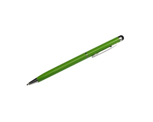 Стилус ёмкостный PS100, с шариковой ручкой, металлический, зелёный