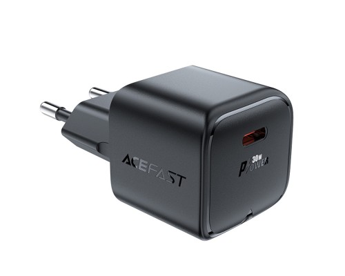 Сетевое зарядное устройство Acefast A77 mini Type-C PD30W GaN черное