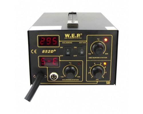 Паяльная станция WEP 852D+ компрессорная, фен, паяльник