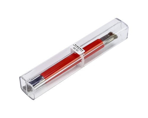 Щётка антистатическая в футляре СС-01 двухсторонняя, пластиковая с металлической ручкой