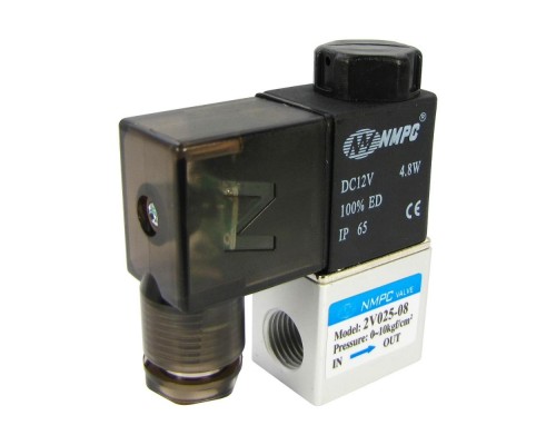 Пневматический электромагнитный клапан 2V025-08, давление 0-1 MPa, DC-12V