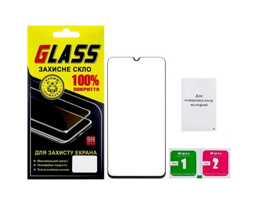 Защитное стекло для Samsung A705/ A 707 A70/ A70s Full Glue (0.25 мм, 2.5D, чёрное) Люкс