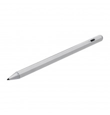 Стилус ёмкостный, высокоточный, активный для Apple iPad, со встроенной батареей, алюминиевый, белый, с сенсорным Вкл/Выкл