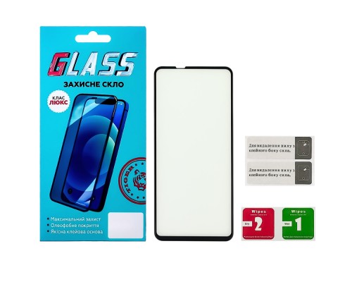 Защитное стекло для Samsung A217 A21S (0.3 мм, 4D ARC чёрное) Люкс