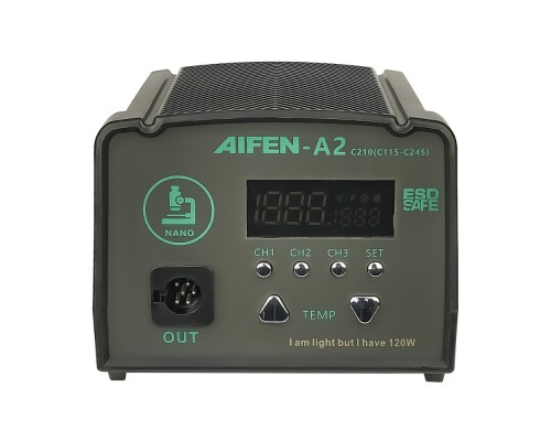 Паяльная станция прецизионная Aifen A2 (паяльник стандарта JBC 210, 3 канала памяти, 120W, 100C - 450C)