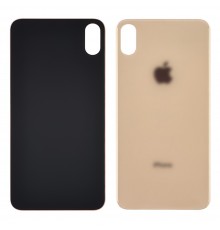 Заднее стекло корпуса для Apple iPhone XS Max Gold (золотистое) (Big hole) HC