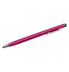 Стилус ёмкостный PS100, с шариковой ручкой, металлический, тёмно-розовый