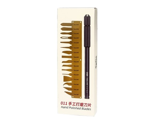 Набор для ремонта печатных плат и микросхем QianLi 011 (ручка 012 с цангой, 16 прецизионных металлических лопаток)