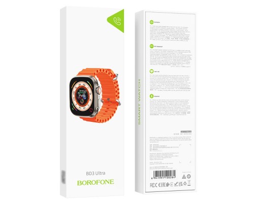 Смарт часы Borofone BD3 Ultra с функцией звонка золотистые