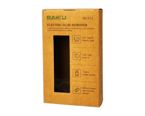 Электроинструмент Baku BK-R12 для снятия OCA плёнки с дисплея с регулировкой крутящего момента, подсветкой и АКБ