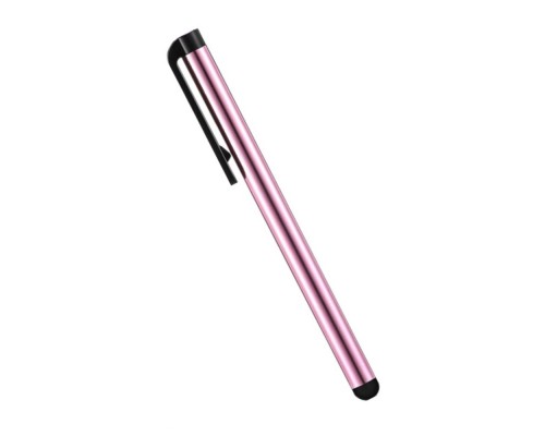 Стилус ёмкостный , с пластиковой ручкой, алюминиевый, розово-золотистый