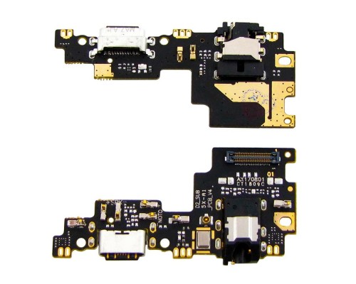 Разъём зарядки для Xiaomi Mi5X/ Mi A1 (USB Type-C) на плате с микрофоном и компонентами