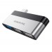 Мультиадаптер хаб Borofone DH1 3в1 Type-C to USB 3.0 (F)/ 2 USB 2.0 (F)