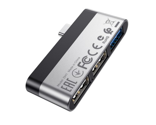 Мультиадаптер хаб Borofone DH1 3в1 Type-C to USB 3.0 (F)/ 2 USB 2.0 (F)