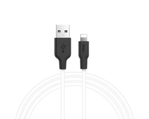 Кабель Hoco X21 USB to Lightning 1m черно-белый