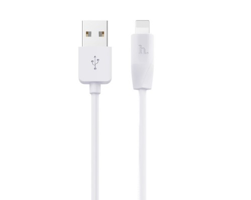 Кабель Hoco X1 2 кабеля USB to Lightning 1m белый