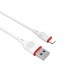 Кабель Borofone BX17 USB to Lightning 1m белый