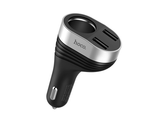 Автомобильное зарядное устройство Hoco Z29 2 USB/ разъем прикуривателя c дисплеем черное