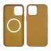 Чехол Leather Case with MagSafe для Apple iPhone 12 Pro Max 05 песочный