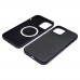 Чехол Leather Case with MagSafe для Apple iPhone 12 mini 01 чёрный