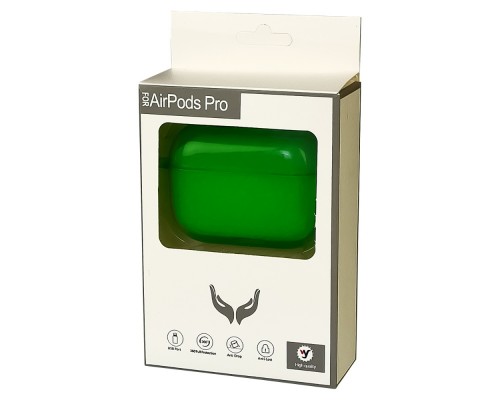 Чехол силиконовый Clear Neon с карабином для Apple AirPods Pro цвет 01 зелёный