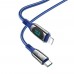 Кабель Hoco S51 с дисплеем Type-C to Lightning PD 1.2m синий