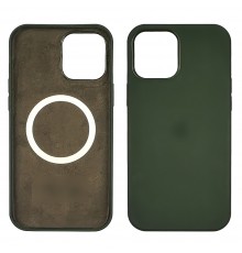 Чехол Full Silicone Case MagSafe для Apple iPhone 12/ 12 Pro 23 тёмно-зелёный копия