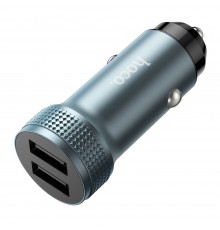 Автомобильное зарядное устройство Hoco Z49 2 USB серое